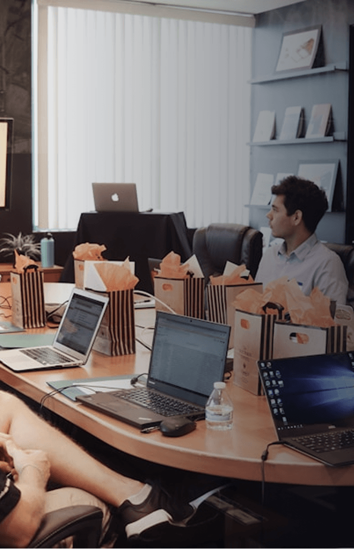 Agency team working through a client campaign