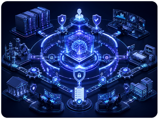 Governed AI execution platform visualization